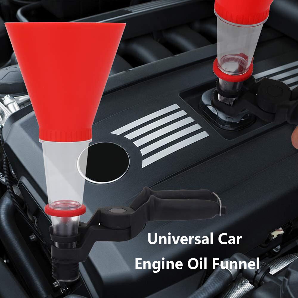 Entonnoir D'huile De Moteur De Voiture, Kit D'équipement De Remplissage D'entonnoir Spécial D'essence Réglable D'entonnoir D'huile De Moteur De