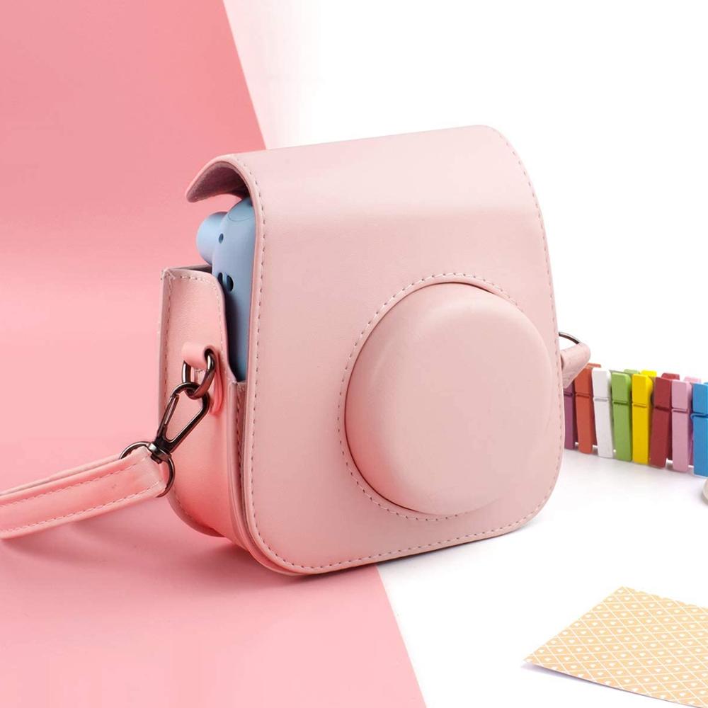 40 stk kamera tilbehørssett med pu tilfelle fotoramme album klistremerker stropp til fujifilm instax mini 11 umiddelbar kamera