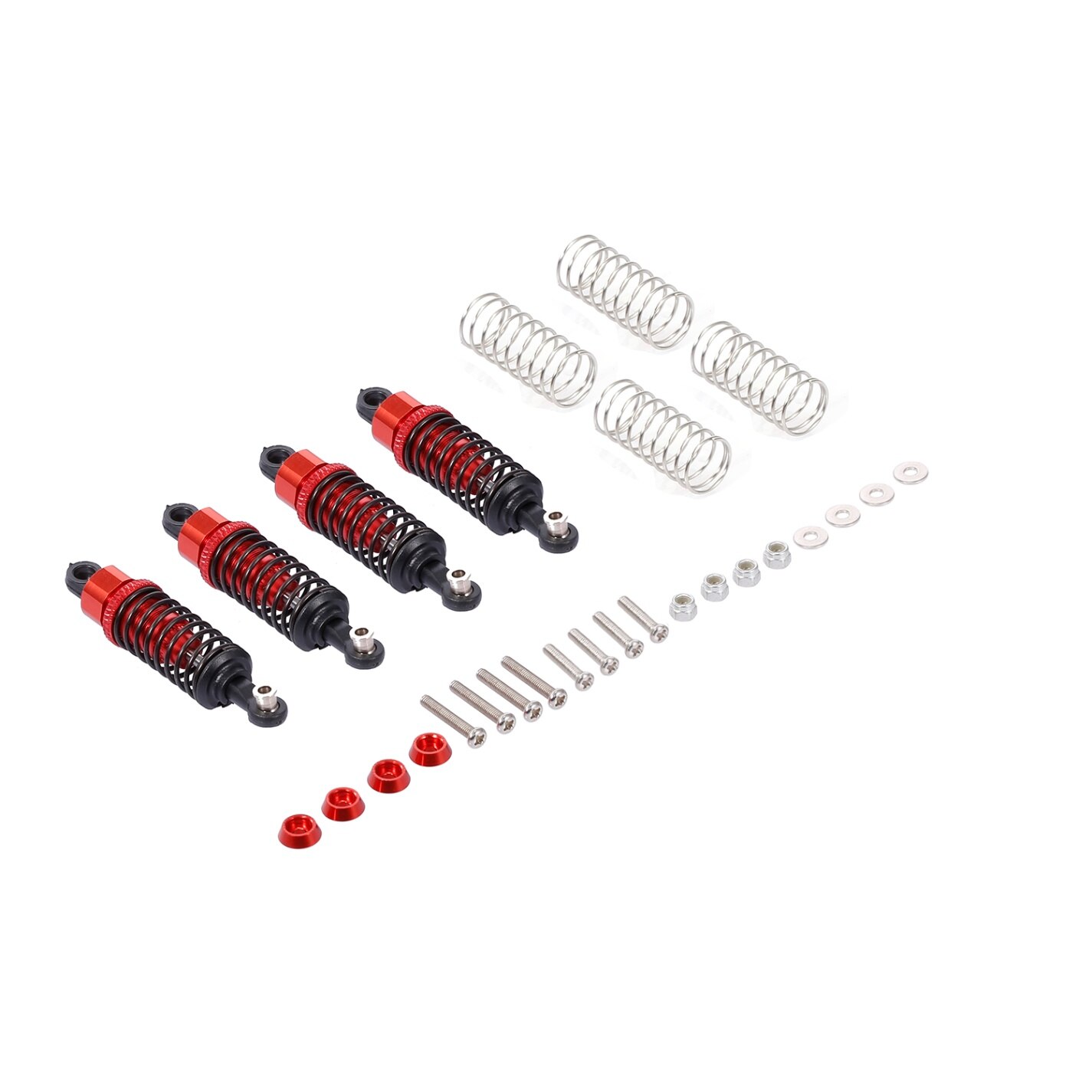 GOOLRC Metal Shock Absorber Damper for 1/12 RC Cars - D90 MN-90 MN-99 MN-91 FJ-45 Rock Crawler Upgrade Parts: Red