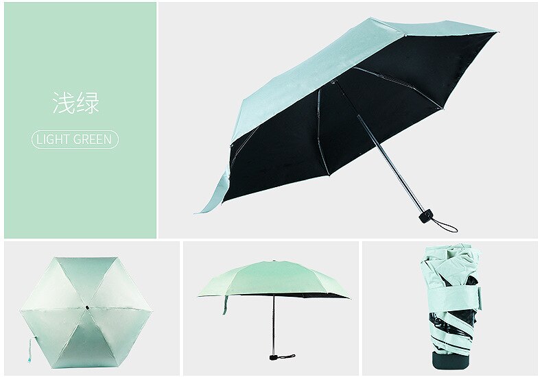 portable men's umbrella mini pocket umbrella UV protection rain folding ladies small automatic umbrella shopping: as picture4