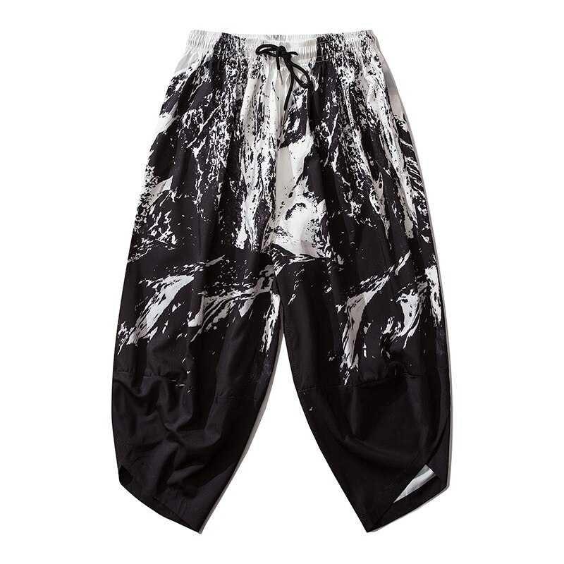 Japanese Style Kimono Pants Set Men Cosplay Traditional Samurai Thai Harem Pants Harajuku Streetwear Vintage Men's Trousers 2062