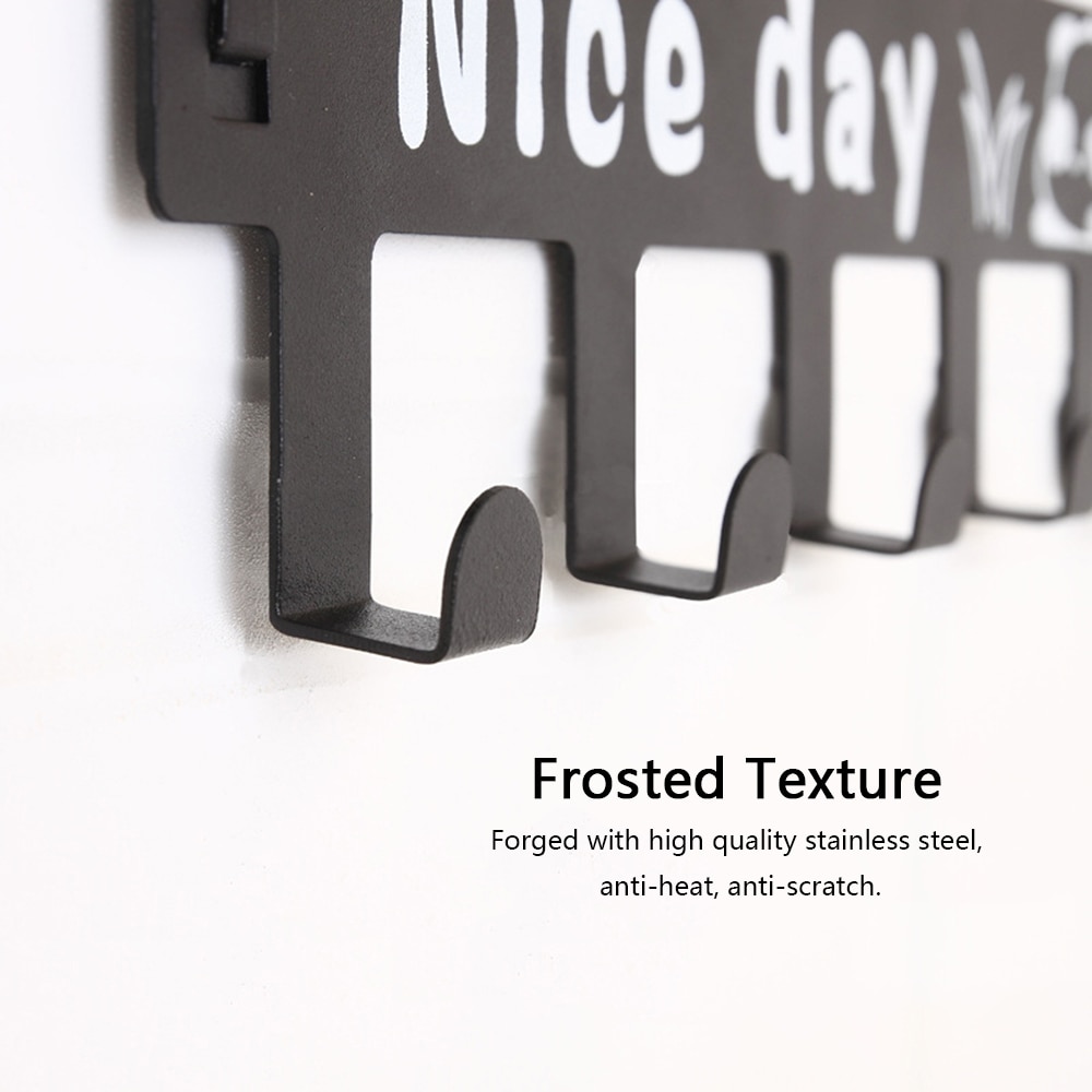Gain de place 6 crochet fer porte armoire arrière crochet maison stockage fournitures portes et fenêtres cuisine serviette nettoyage tissu cintre crochet