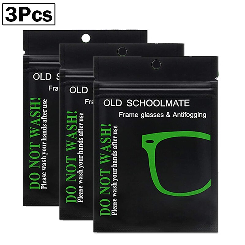 Paño Nano antivaho para gafas, toallitas reutilizables para gafas, paño para limpiar lentes, prehumedecido, 3-30 piezas: 3Pcs