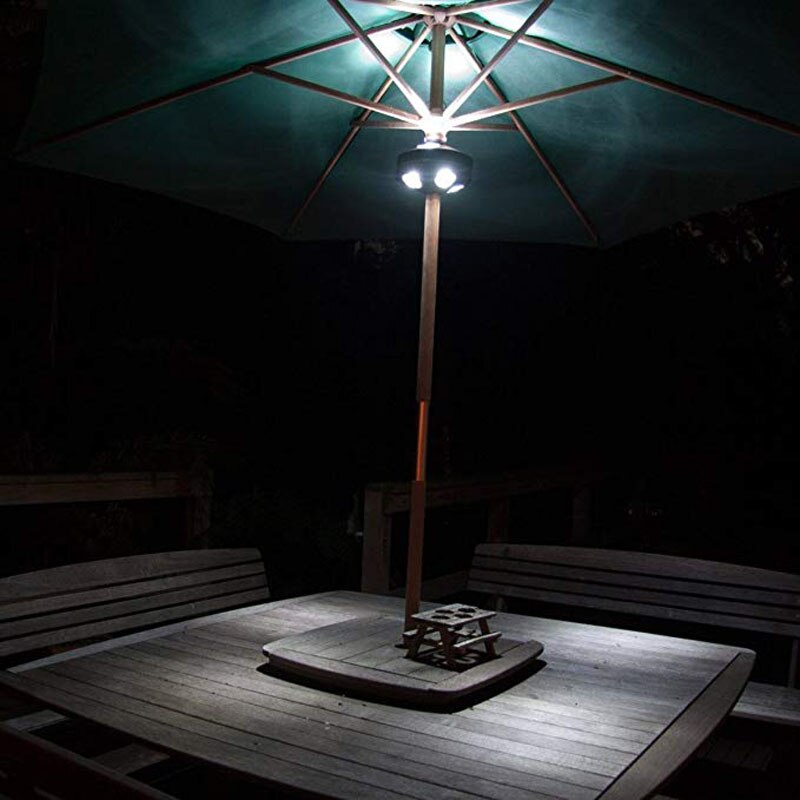 Terrasse paraply lys trådløs 24 led store øjne paraply stang lys til camping telte eller udendørs brug