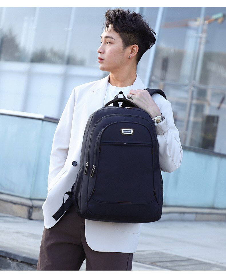 Nylon vanntett bagpack stor kapasitet herre laptop ryggsekk multifunksjon datamaskin bag casual ungdoms skolesekk