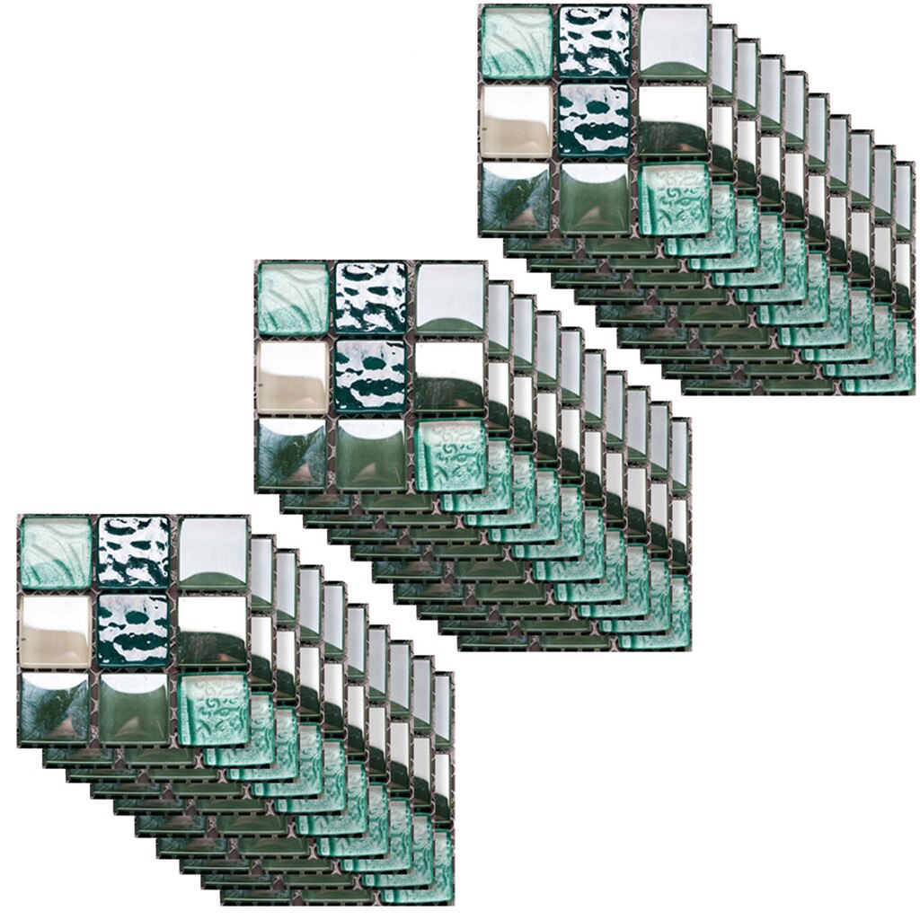 30 stuks 3d tegelstickers zelfklevend badkamer keuken decoratie huis muur naklejki na sciane wandtegelstickers vliegende stickers: A