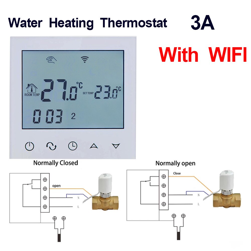 Vancoo Wifi Voice Temperatuurregelaar Thermostaat Alexa Digitale Display Programma Mobiele Telefoon App Draadloze Thermoregulator: TDS21WIFI-WP-WW