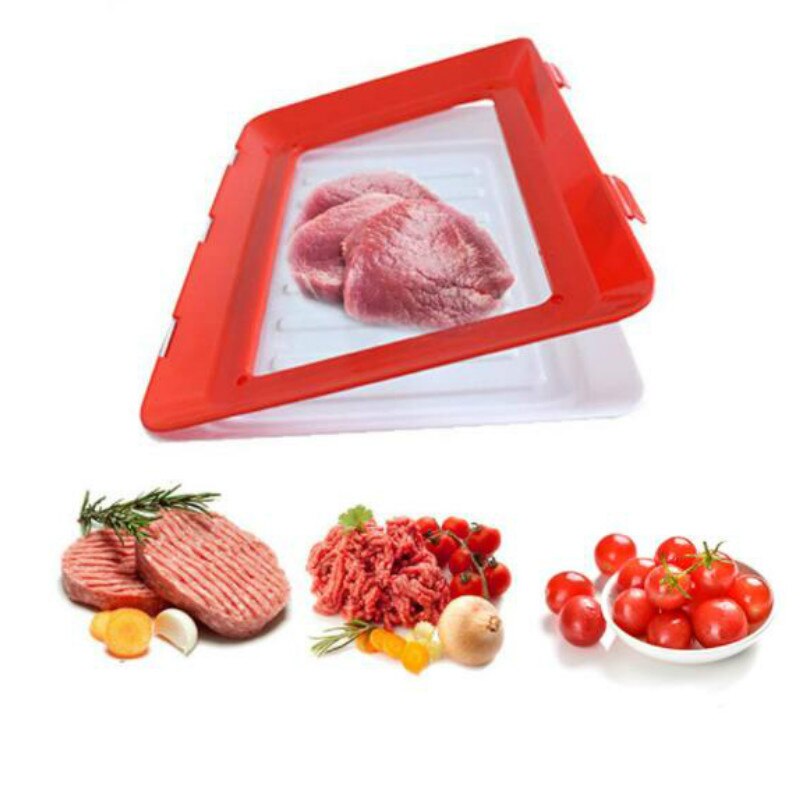 Palstic Food Preservation Tray Stackable Fresh Keeping Organizer tray Reusable Storage Container kitchen tool WJ814