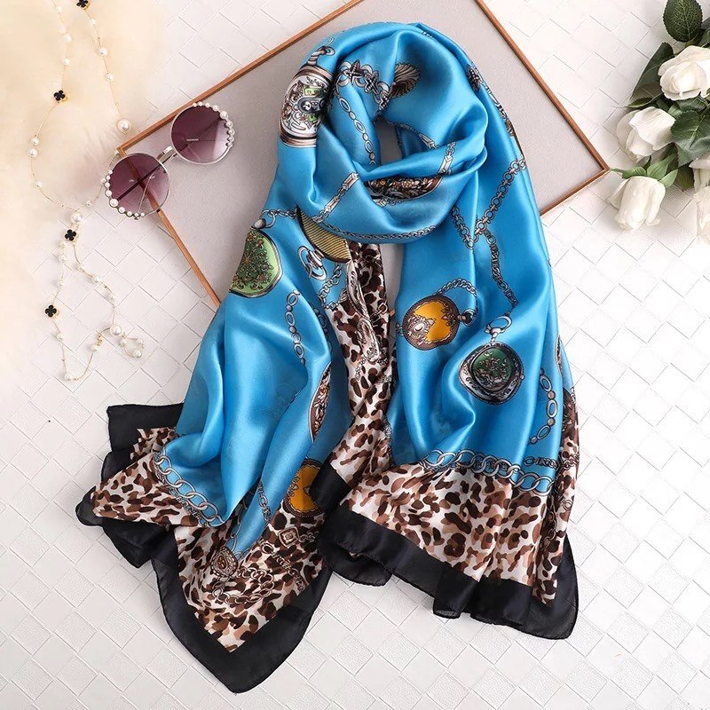 Luxury Brand Women Scarf Summer Silk Scarves Shawls Lady Wraps Soft Pashimina Female Echarpe Beach Stole Bandana
