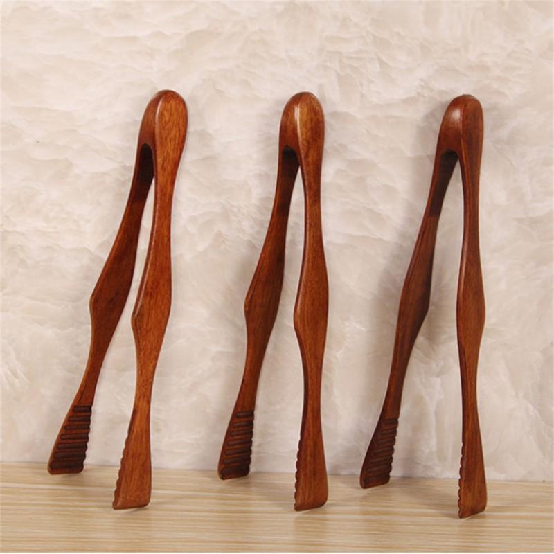 Pinças de cozinha de bambu, ferramenta para churrasco, salada, bacon, bife, pão, bolo, clipe de madeira, utensílio de cozinha para casa