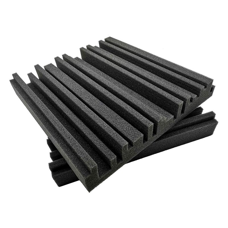 6 Pcs Akustische Studio Absorption Schaum Panel Breitband Sound Absorber Periodische Nut Struktur