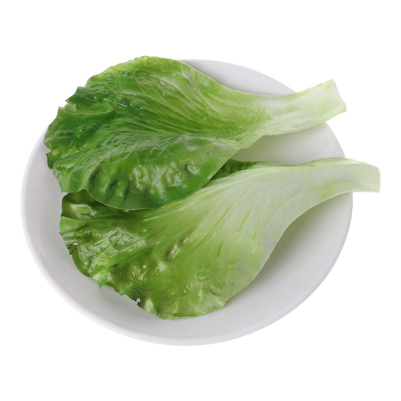 Hojas artificiales de lechuga vegetal, simulación de hojas falsas realistas para decoración de en casa, Festival de cocina