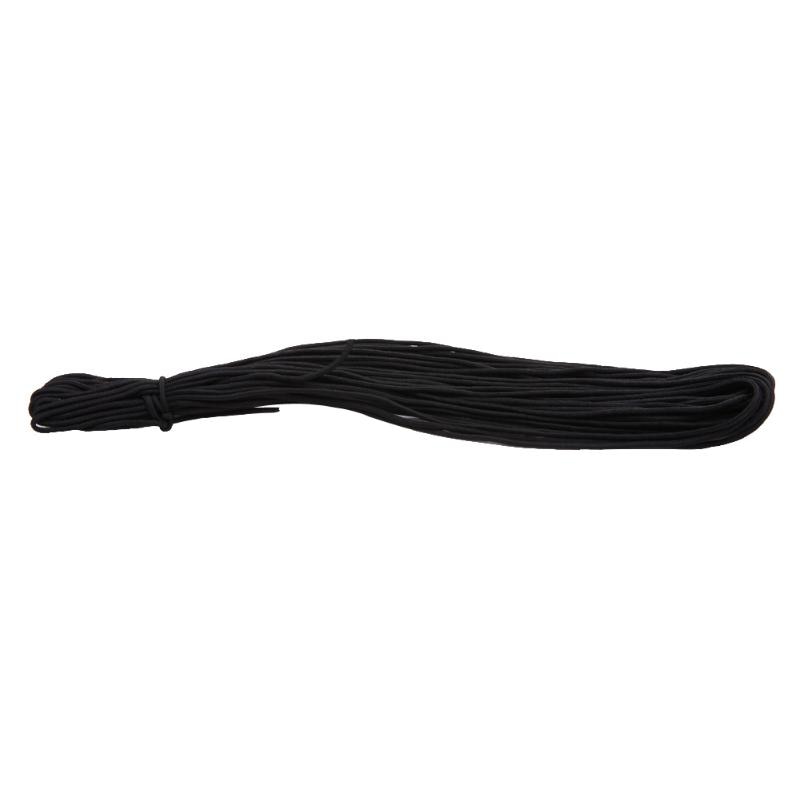 Paracord-Cuerda de paracaídas para acampar, cuerda de 2mm, 50 pies, 15M, núcleo de un soporte, cordones de cuerda, escalada, senderismo, accesorios al aire libre: Black
