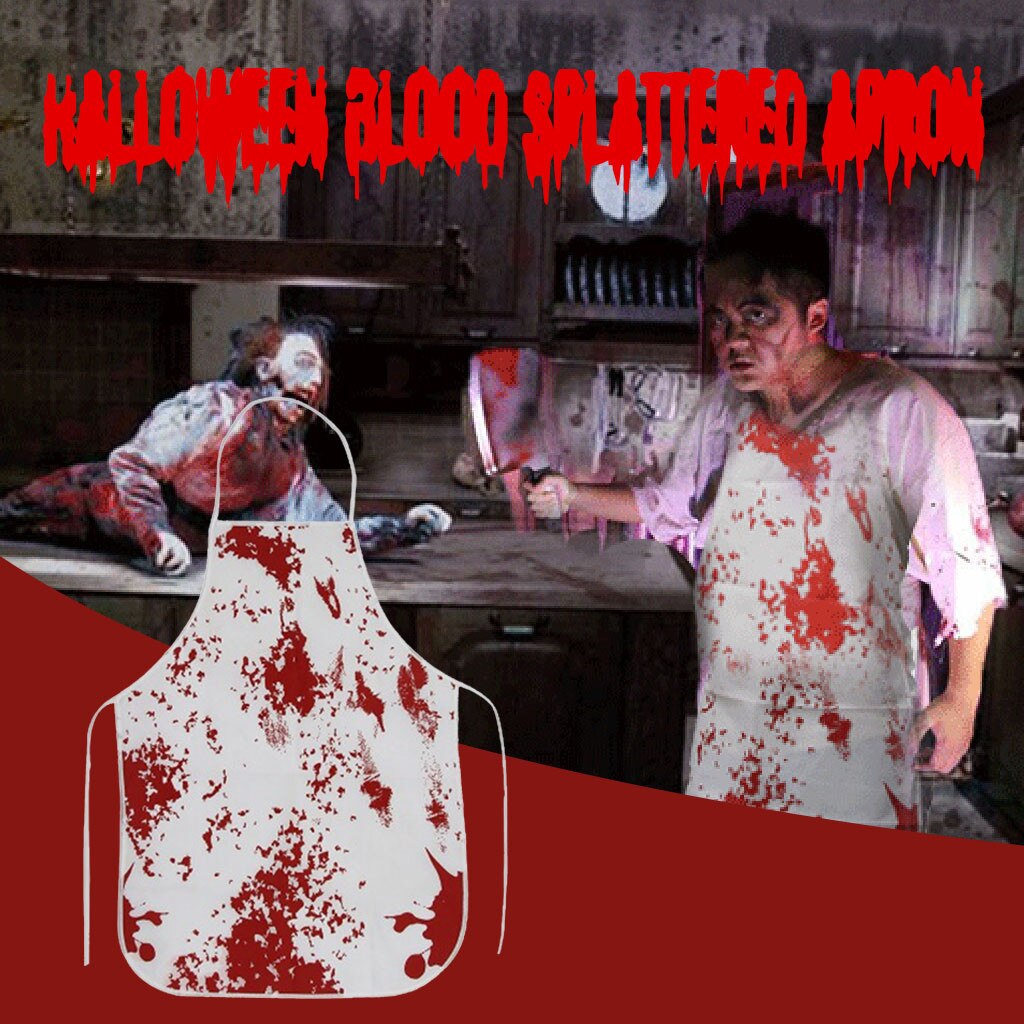 Halloween Bloody Schort, Bloed Hand Print Tafeldecoratie Tafelkleed Halloween Scary Bloody Schort Spookhuis Feestartikelen