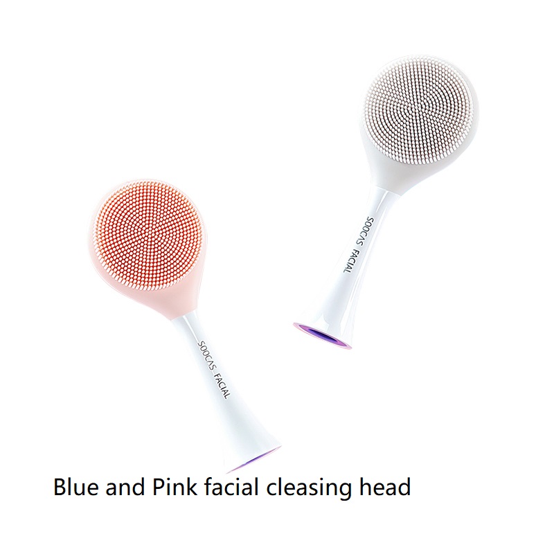 Replacement Soocas X1 X3 X3U X5 Facial Cleansing Brush Head for Xiaomi Sonic Electric Toothbrush Soocare Electric Massage Brush: pink and white
