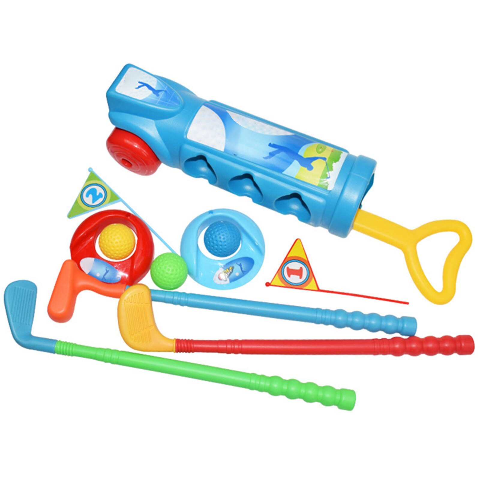 Golf Pro Set Speelgoed Voor Kinderen Peuters Golfclubs Vlaggen Praktijk Ballen Sport Indoor Game Golf, indoor Outdoor Golfbal Set Speelgoed: Default Title