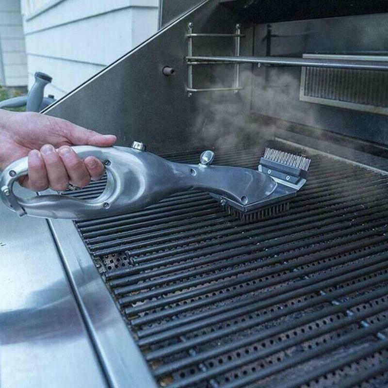 Brosse de nettoyage à vapeur pour Barbecue papa, accessoire de nettoyage pour charbon de bois avec accessoires de gaz à vapeur, outils de cuisine
