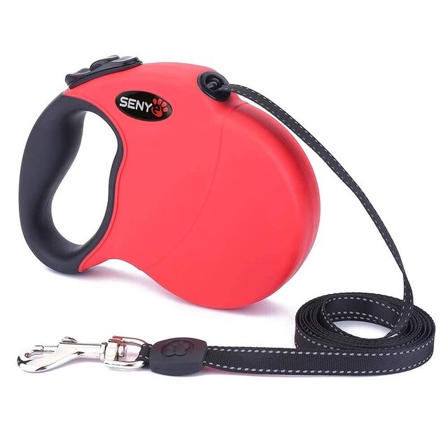 Intrekbare Duurzaam Pet Hondenriemen 5M Ondersteunt Grote Honden Tot £ 100 Best Pet Training Wandelen Nylon Leash huisdier Producten: red