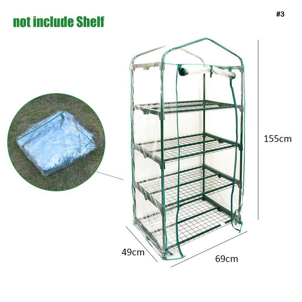 Bolsas para cultivo de plantas, Mini invernadero para jardín, plántulas para casa verde, cubierta de plástico PVC transparente para jardín, invernadero, cultivo de casa: 03