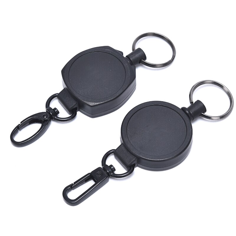 20Styles Key Ring Clip Retractable Pull Key Ring Chain Reel Extendable Belt Reel ID Lanyard Name Tag Card Badge Holder