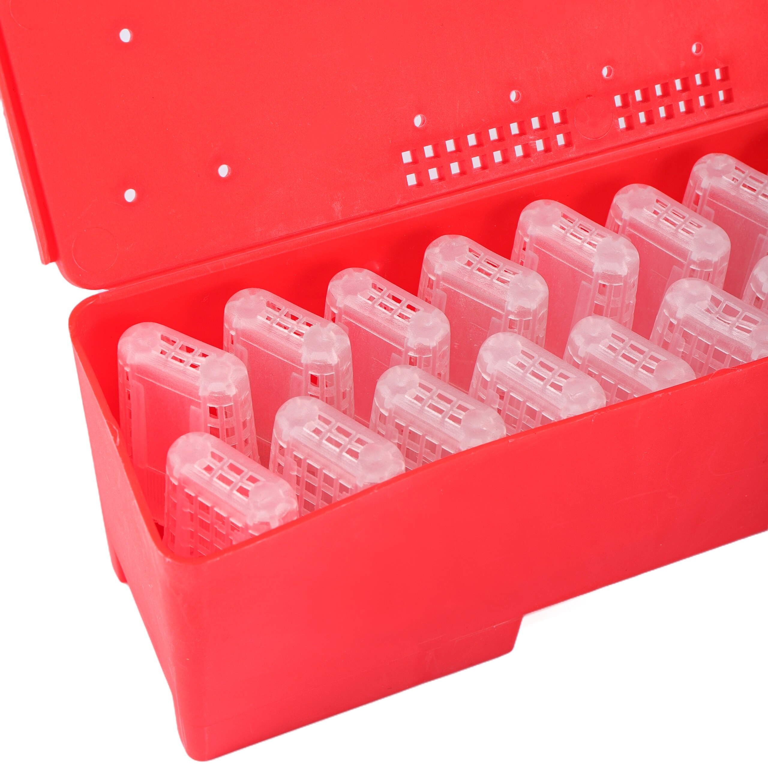 Beekeeping Supplies Queen Bees Transport Box with 20Pcs Bee Queen Cell Cage Bee Moving Isolator Tool Beekeeper Rearing Equipment