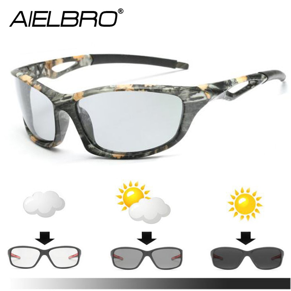 hombres deporte fotocromáticos gafas polarizadas gafas de ciclismo bicicleta de bicicleta MTB bicicleta montar en bicicleta ciclismo pesca gafas de sol