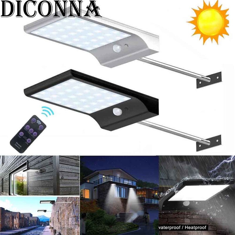 48 LED Solar Power Motion Sensor Security Lamp Garden Street Waterproof Light