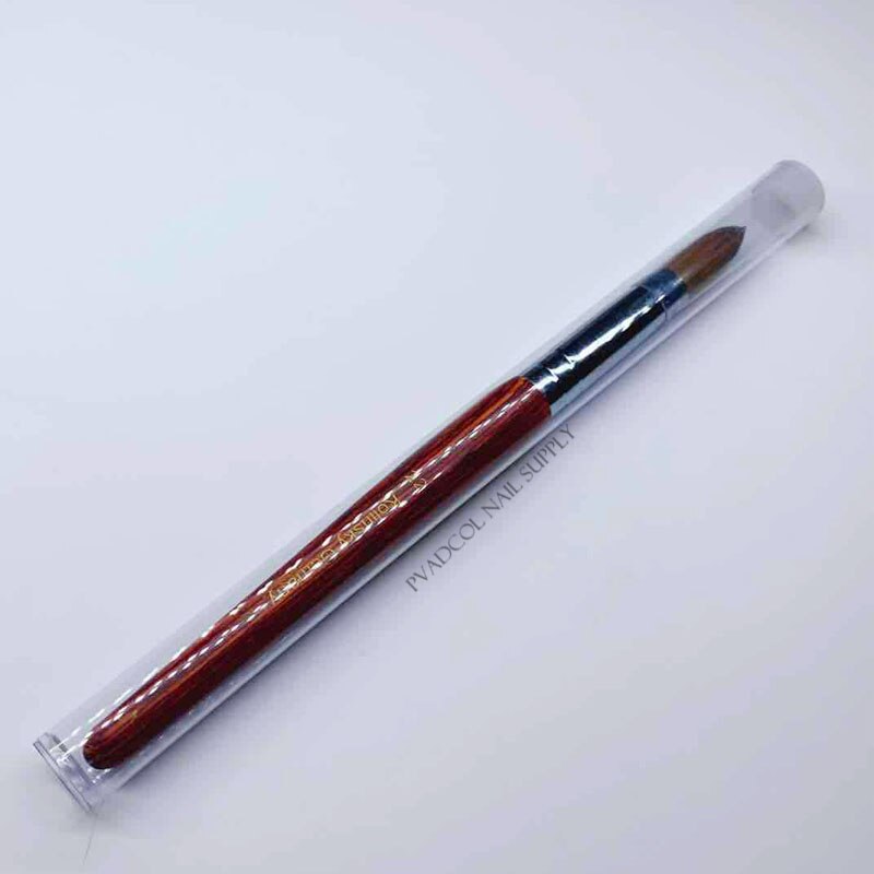 Pure 100% Kolinsky Sable Acrylic Nail Brush Round Crimped Brushes For Manicure Powder Size 8 to 14