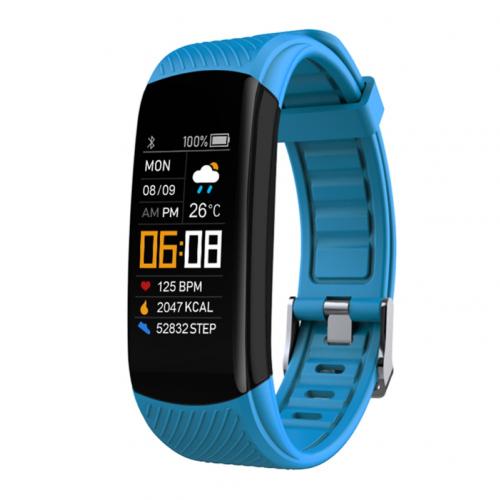 C5S Bluetooth Waterproof Heart Rate Sleep Monitor Fitness Sports Smart Bracelet: Blue
