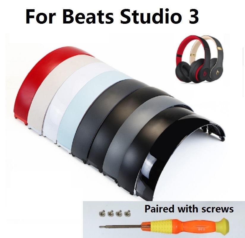 Diadema de plástico superior Original para Beats Studio 3 studio3, repuestos para reparación de auriculares, piezas de repuesto combinadas con tornillos