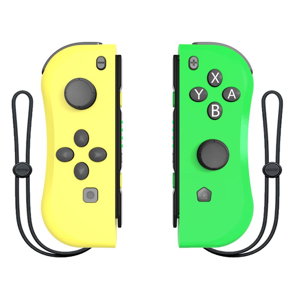 Bezprzewodowy przełącznik sterowanie Bluetooth dla przełącznika Nintendo L/R 2 sterowanie joystickami Gamepad na przełącznik konsoli Nintendo: Yellow and green