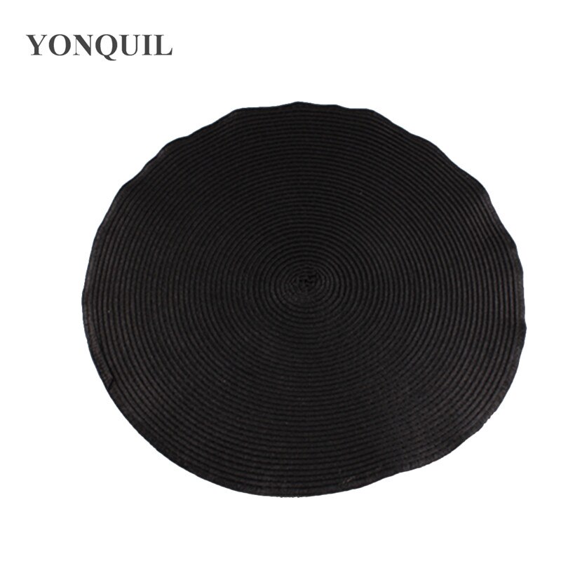 Base fascinator redonda feminina de 15cm, chapéu para casamento e noiva, acessório para cabelo faça você mesmo: Preto