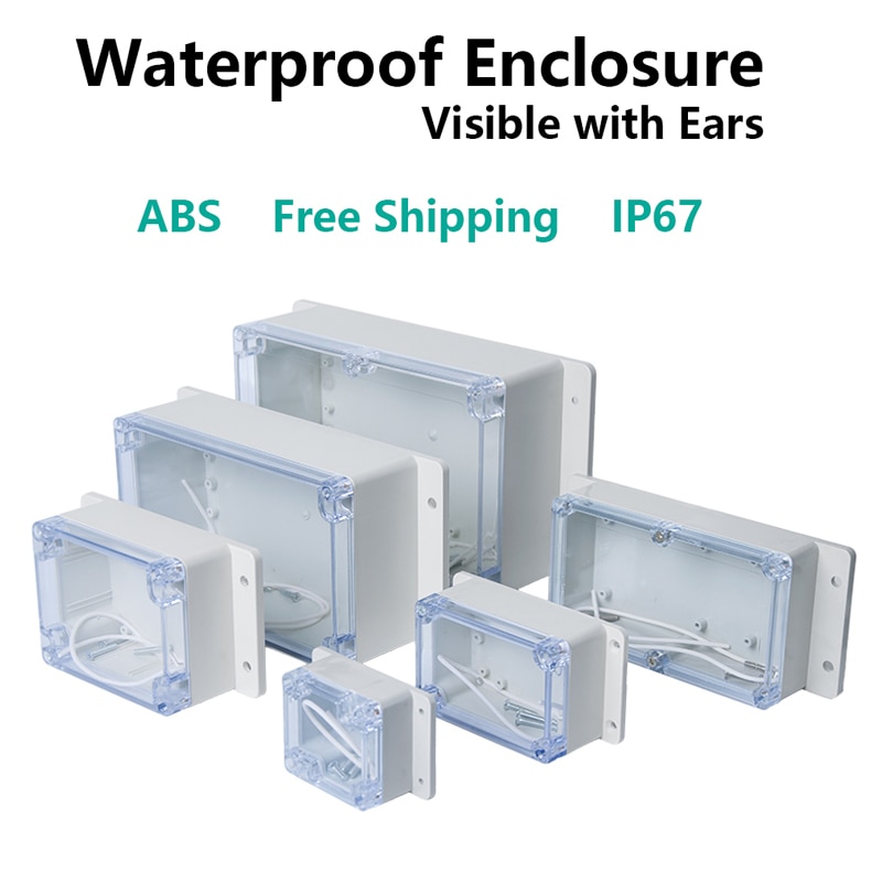 IP67 Plastic Transparent Box Waterproof Enclosure Electronic Project Outdoor Instrument Electrical Project Box Junction Housing