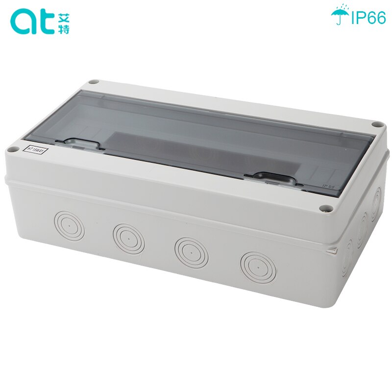 18 Ways Plastic Electrical Distribution Box Waterproof MCB Box Panel Mounted Distribution Box