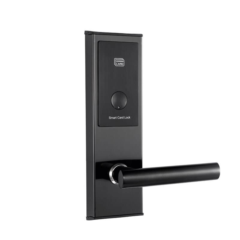 Jcsmarts electronic digital door lock with hotel room key card system: Black