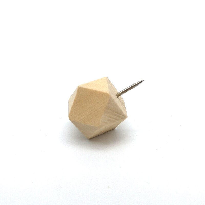 50 Stks/set Jumbo Size Polygon Diamant Sharpe Houten Push Pins Art En Tekening Gebruikt School Office Diversen Standaard Pinnen