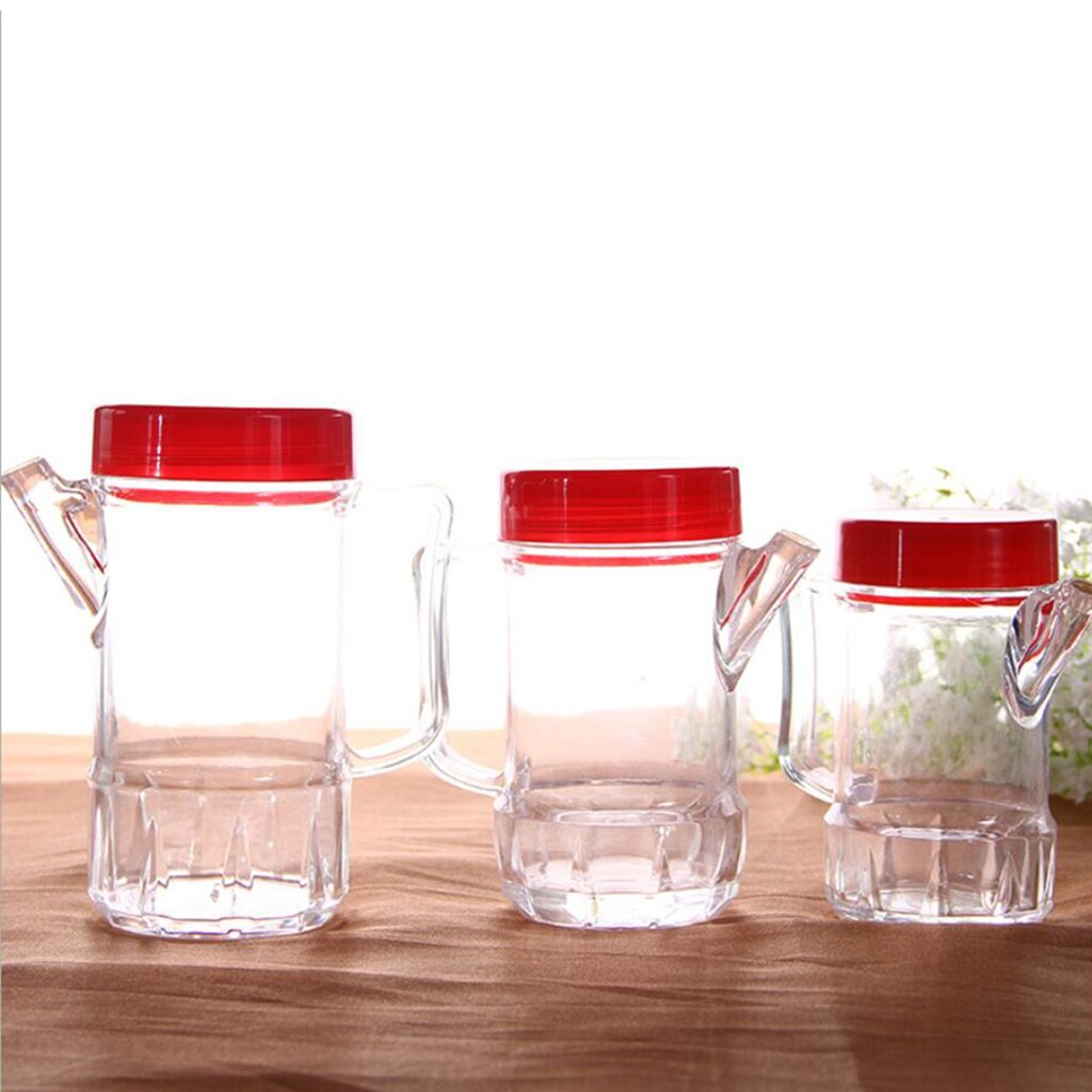 3pcs Oil Vinegar Pourer Glass Bottle Condiment Cruet Dispenser Acrylic Bottle