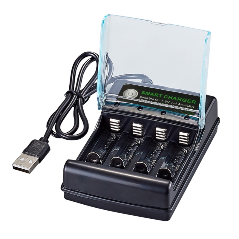 4 Slots Alkaline Battery Charging Box 1.5V Intelli... – Grandado