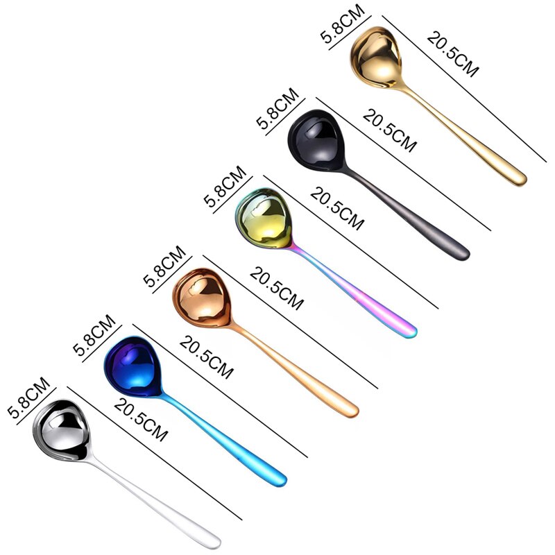 Newest 1pc 304 Stainless Steel Spoon Family Soup Spoon Stainless Steel Large Capacity Pot Spoon Kitchen Cooking Spoon