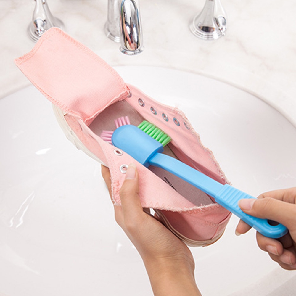 Brosses de nettoyage multi-tête brosse à chaussures avec longue poignée pour ménage chaussure lavage pratique maison vie divers: Bleu profond