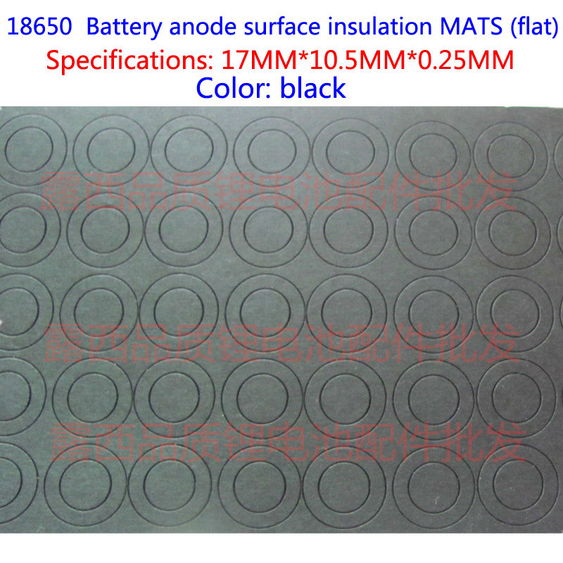 18650 litiumbatteri isolering pakning papir pakistan hurtig isolerende film 18650 flad overflade pad isolering pad sort klistermærke