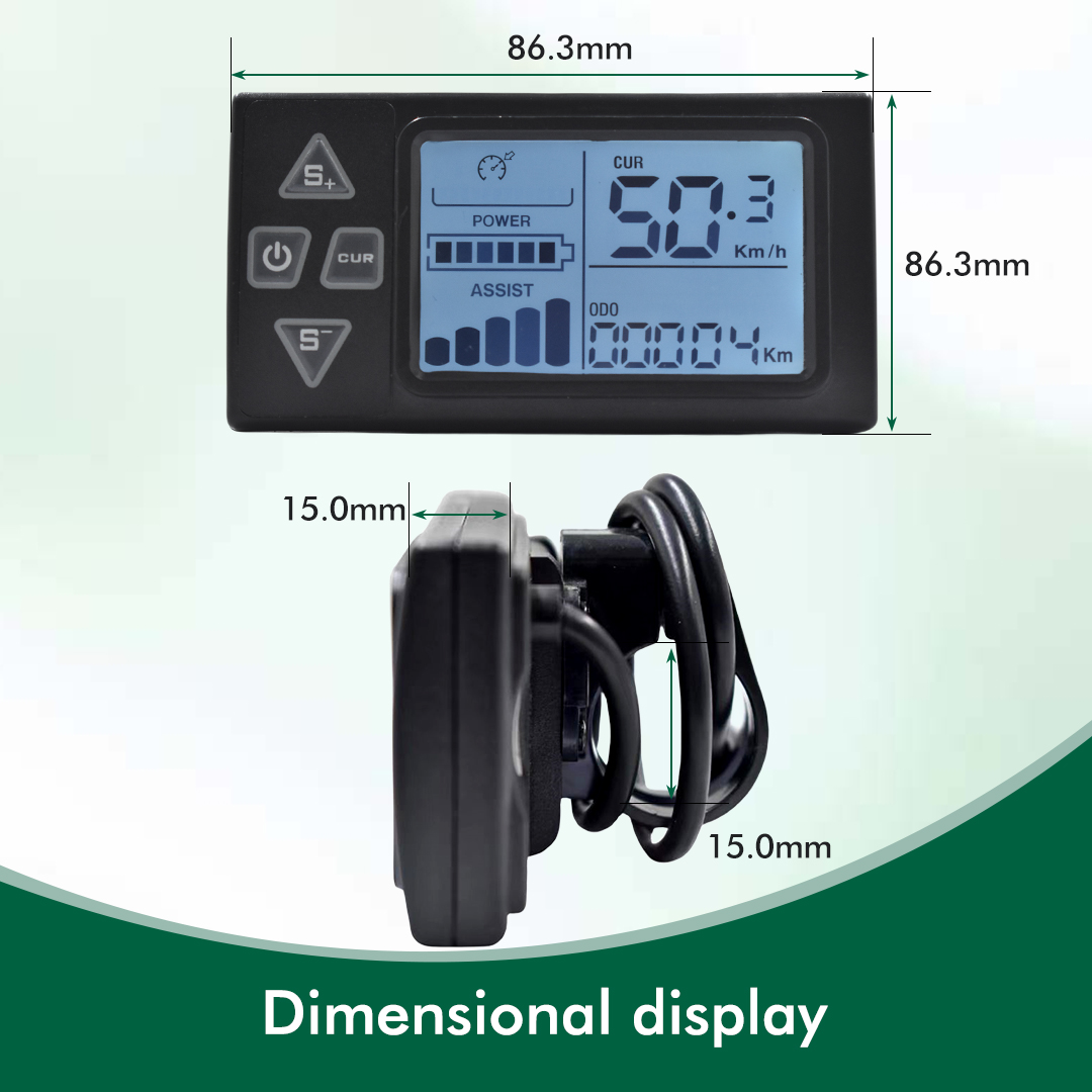 S861 Mountain UART2 Electric Bicycle Waterproof Assembly Parts Waterproof 24V/36V/48V Bicycle Speedometer Bike Computer Ebike