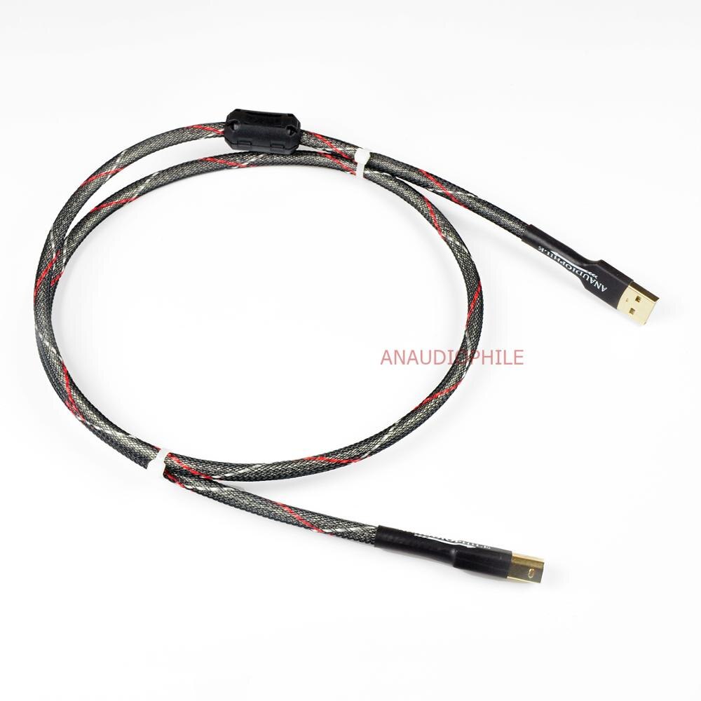 Sliver Plated HiFi USB Cable USB A To B Cable For 5N DAC PC Laptop USB Audio Data Cable