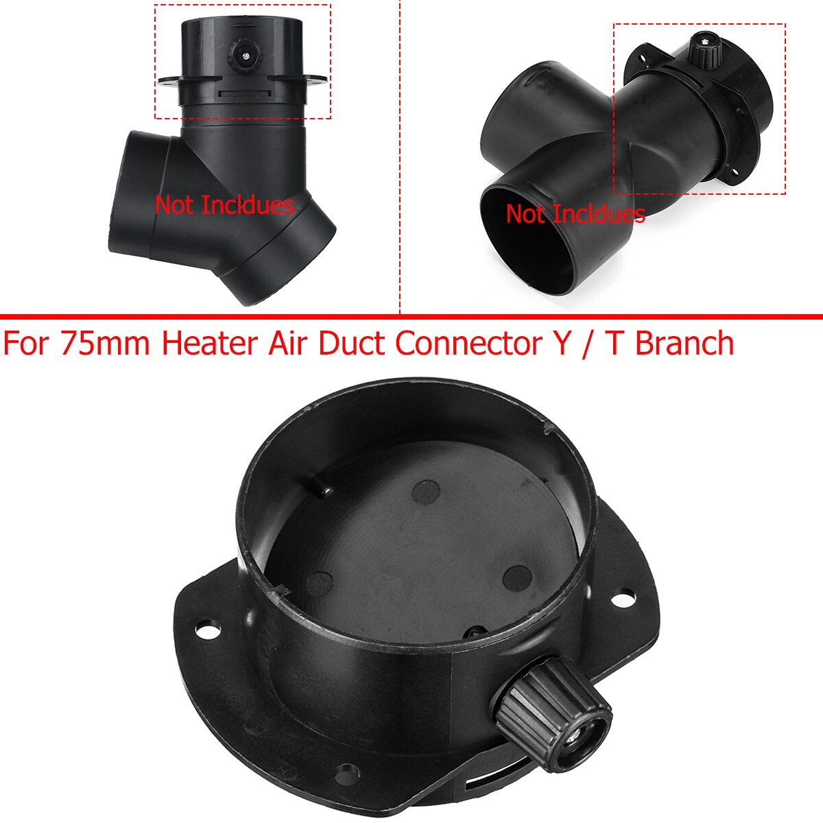 75Mm Auto Diesel Heater Afsluitbaar Open Regelklep Voor Heater Luchtkanaal Connector Y/ T Stuk Tak