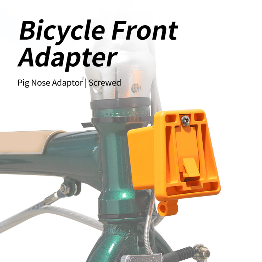 Bloque adaptador de portador delantero de bicicleta con accesorios de tornillo, soporte delantero de bicicleta plegable para bicicleta plegable Brompton