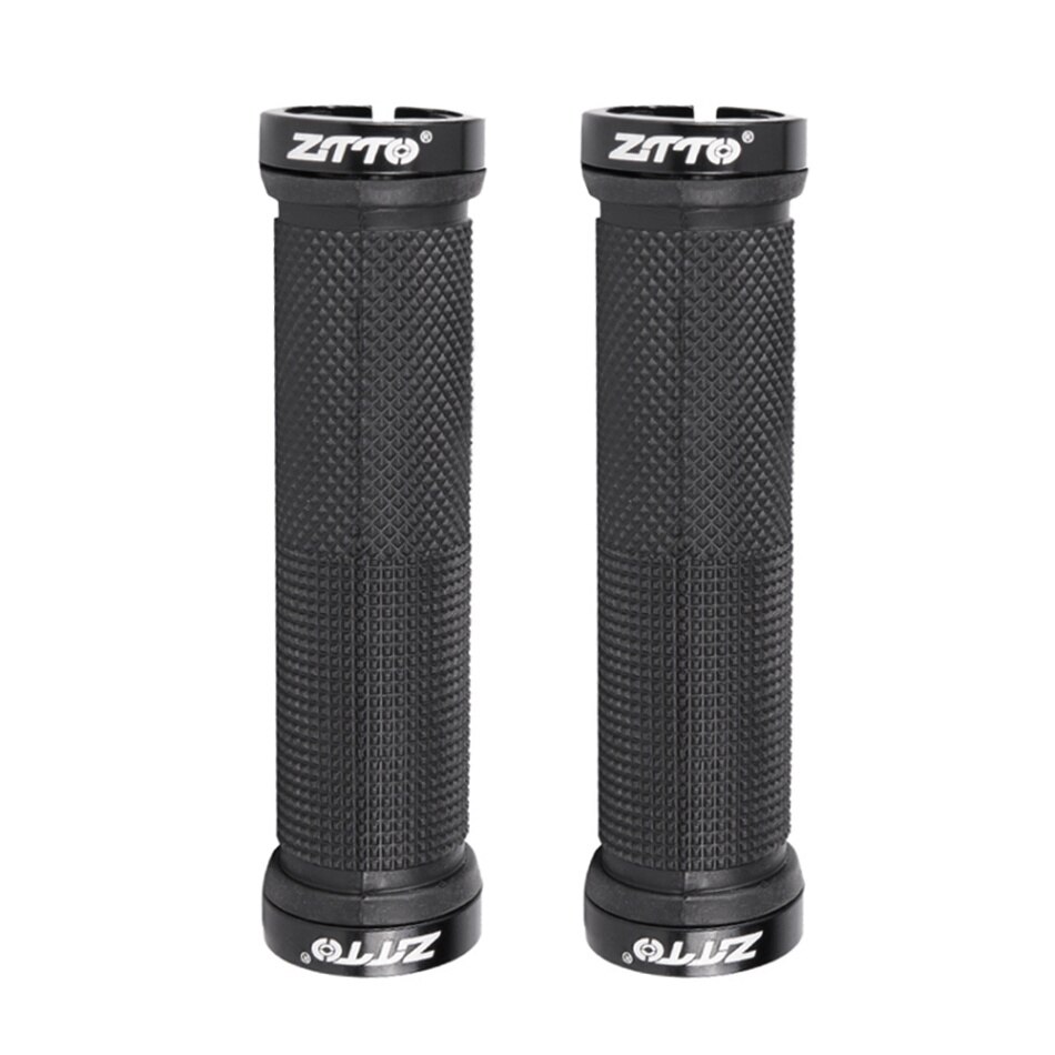 1 Paar Fietsen Rubberen Handvat Grips Anti-Slip Mtb Fiets Stuur Grips Fiets Accessoires: Black