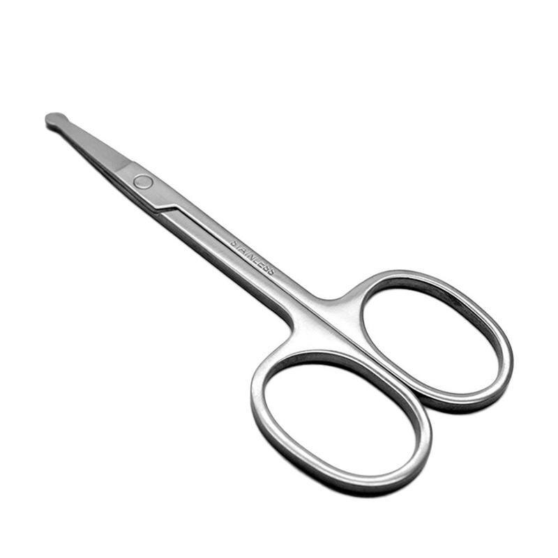 1pc ronde kop veiligheids nagelriem manicure scharen trim tondeuse wenkbrauw kleine vrouwen pincet knippen voor mannen haar  e7 b 8: Default Title