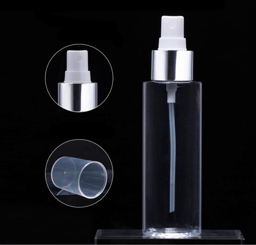 12pcs 100ml-250ml Plastic Spray Bottle for Alcohol Vinegar Sprayer Cylinder Bottle, White With Fine Mist Sprayer And Over cap