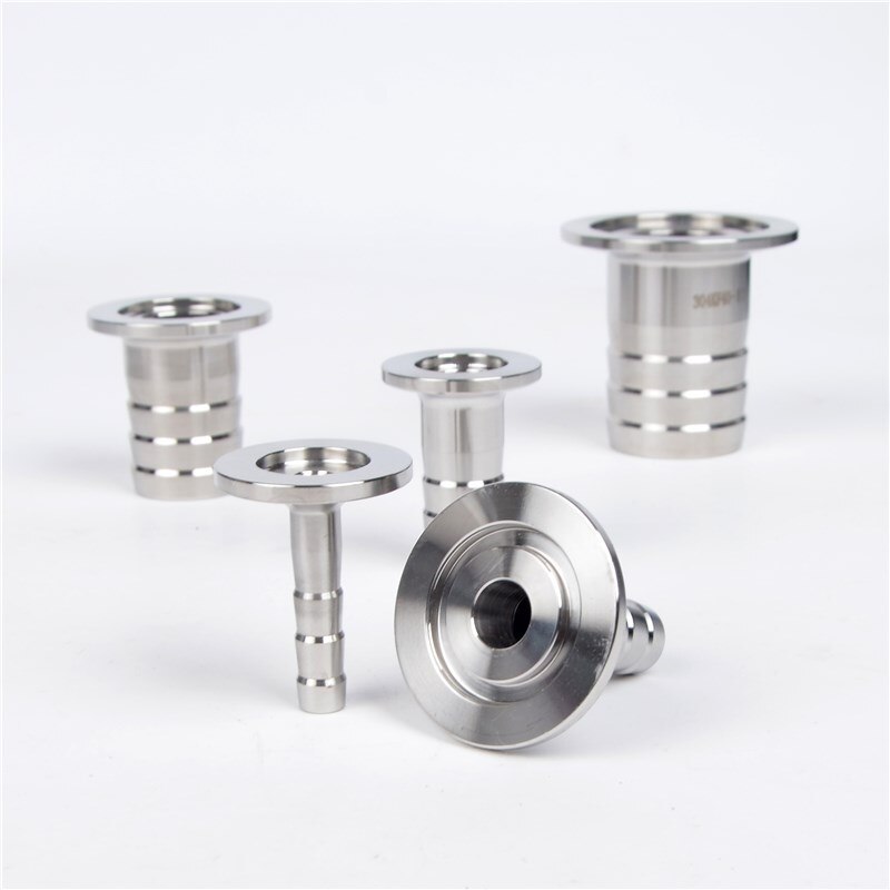 Stainless Steel 304 KF16 Flange Adapter for Vacuum Hose Barb Fittings Vacuum Barb Hose Tubing Flange Adapter Connector Joint
