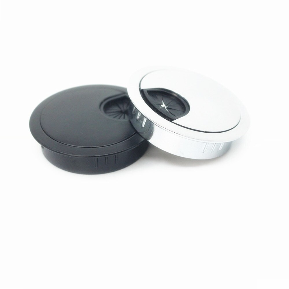 2pcs/Lot Good Furniture Hardware Home Office Table Desk Zinc Alloy 60mm Wire Cable Hole Cover